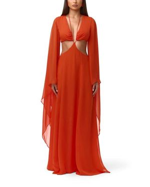 Naked Wardrobe Cutout Maxi Dress - Red