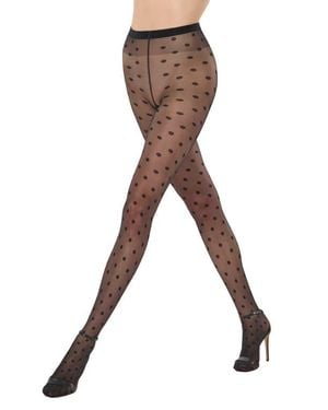 Wolford Daisy Sheer Tights - Black