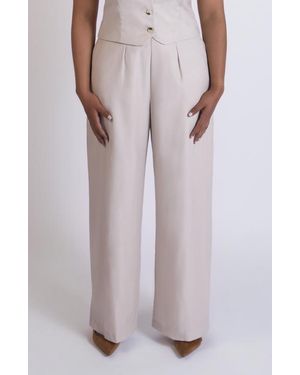 Aam The Label The Wool Wide Leg Pant For Full Hips And Thighs - Multicolor