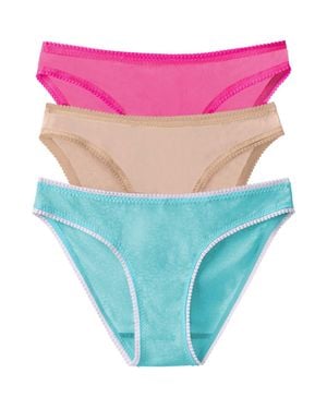 On Gossamer 3-Pack Mesh Hip Bikinis - Blue