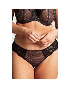 Panache Nina Lace Cheeky Bikini - Black