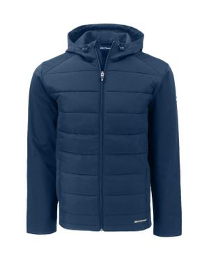 Cutter & Buck Evoke Hybrid Softshell Hooded Jacket - Blue