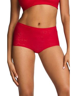 Spanx Spanxsupersmooth Day To Date Night Lace Boyshorts - Red