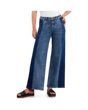 Wash Lab Denim Relaxed Wide Leg Jeans - Blue