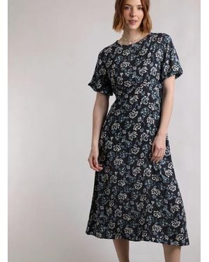 Weird Fish Everly Printed Dress - Black