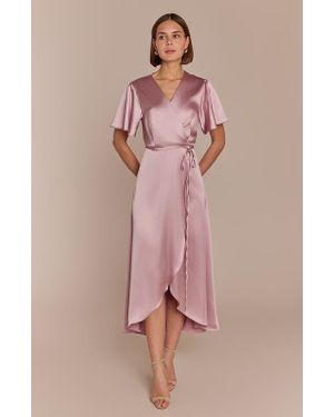 Rewritten Florence Waterfall Hem Dress - Pink