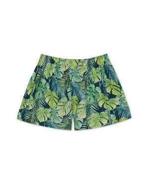 Druthers NYC Organic Cotton Lauae Print Boxer Short - Green