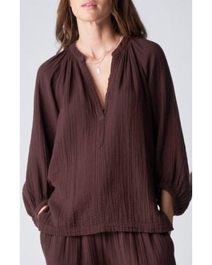 ocean + main Gauze Top - Red