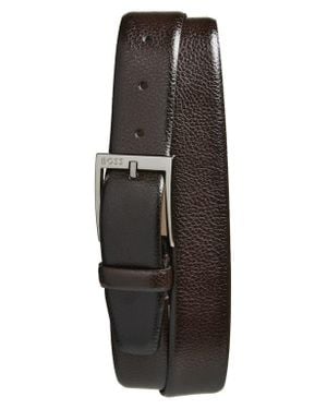 BOSS Elloy Leather Belt - Black