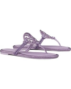 Tory Burch Miller Knotted Pavé Thong Sandal - Purple