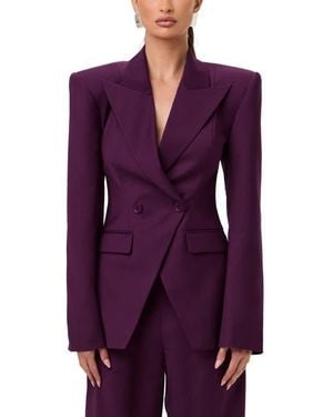 Naked Wardrobe Double Breasted Blazer - Purple