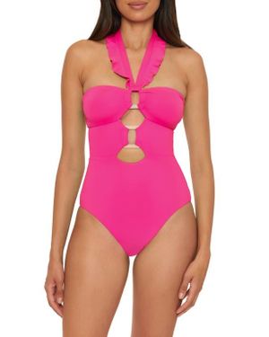 SOLUNA Buckle Up One-Piece Swimsuit - Pink