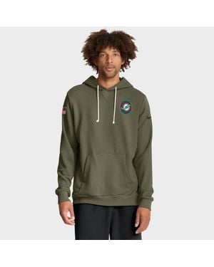 Nike Miami Dolphins 2025 Salute To Service Sideline Standard Issue Dri-Fit Hoodie - Green
