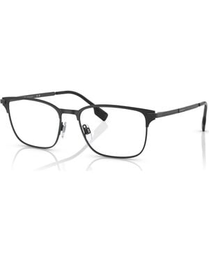 Burberry 57Mm Rectangle Optical Glasses - Metallic