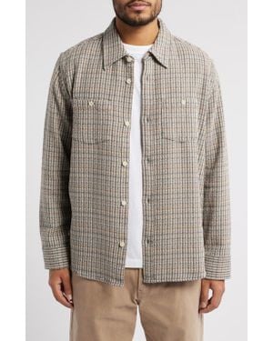 Corridor NYC Reverse Tweed Button-Up Shirt - Brown