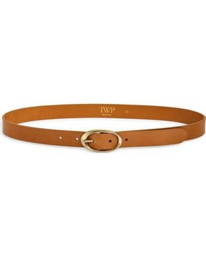 Twp Narrow Leather Belt - Brown