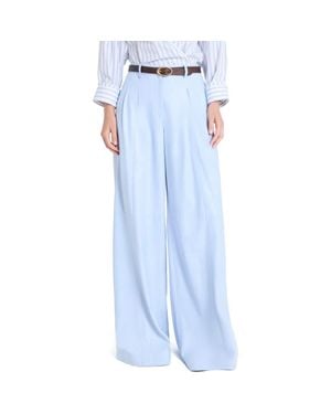 Twp Avery Wide Leg Leather Pants - Blue