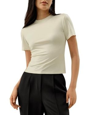 LILYSILK Silk Jersey Slim Fitted Tee - Multicolor