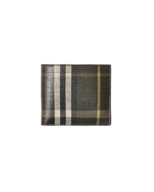 Burberry Check Bifold Wallet - Black