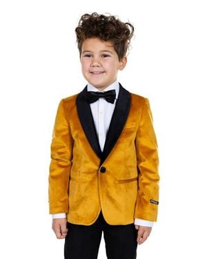 Opposuits Kids' Velvet Dinner Jacket - Orange