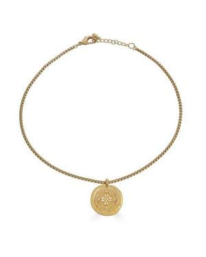 Loni Paul Jewelry Filigree Coin Necklace - Metallic