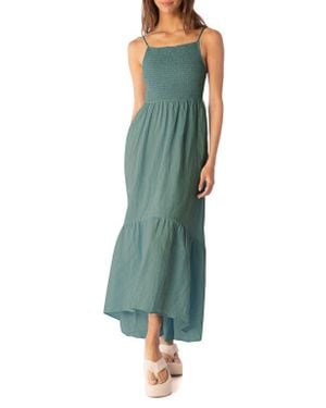 Maaji Isadora Smocked Maxi Dress - Green