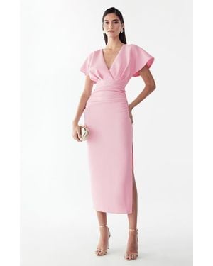 BWLDR Eliza Midi Dress - Pink