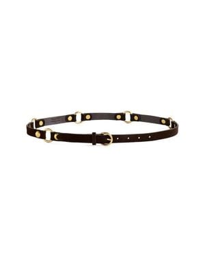 Madewell O-Ring Studded Suede Belt - Black