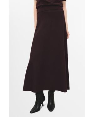 Mango Knit Midi Skirt - Black
