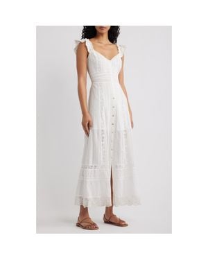 LoveShackFancy Kailette Sleeveless Maxi Dress - White