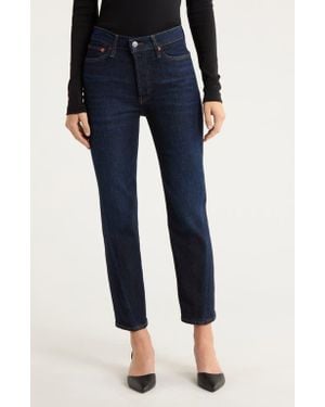 RE/DONE Twisted Stove Pipe Jeans - Blue