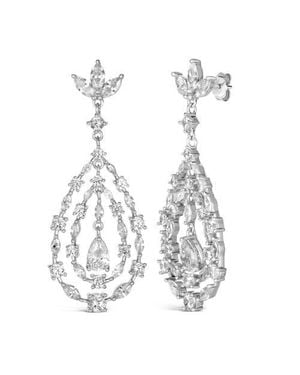 Anna Zuckerman Retro Glamour Chandelier Earrings - White