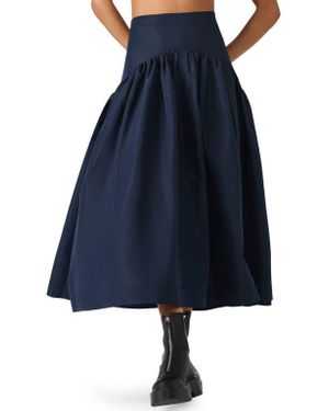 Steve Madden Delilah A-Line Midi Skirt - Blue