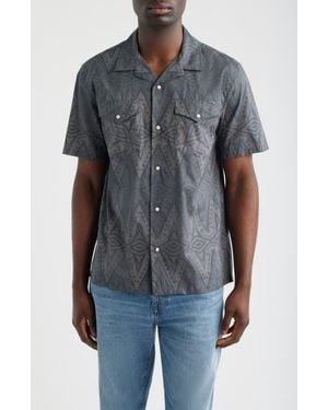 Pendleton Snap-Up Short Sleeve Western Shirt - Gray