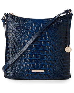 Brahmin Katie Croc Embossed Leather Crossbody Bag - Blue
