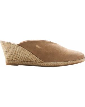 VISCATA Truja Suede Espadrille Mule Wedges - Brown