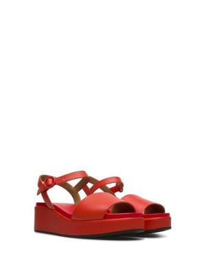 Camper Misia Platform Wedge Sandal - Red