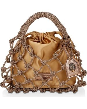 Kurt Geiger Small Crystal Macramé Bag - Brown