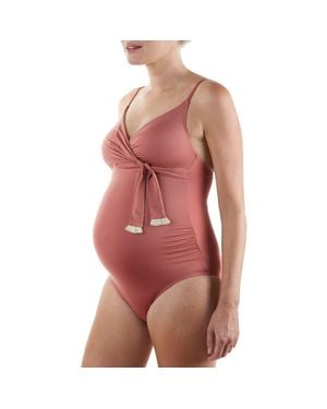 Cache Coeur Manitoba One-Piece Maternity/Nursing Swimsuit - Red