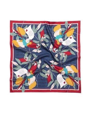 Lost Pattern El Amor Silk Bandana - Blue