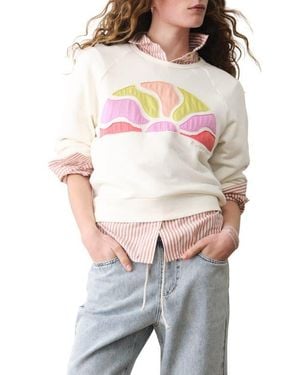 Marine Layer Cloud 9 Terry Sun Appliqué Sweatshirt - Gray