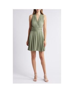 NIKKI LUND Belle Cross Back Minidress - Green