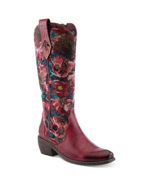 Spring Step Rodeoqueen Knee High Western Boot - Red