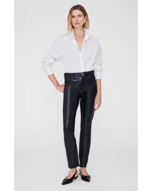Anine Bing Bruno Recycled Leather Pant - White