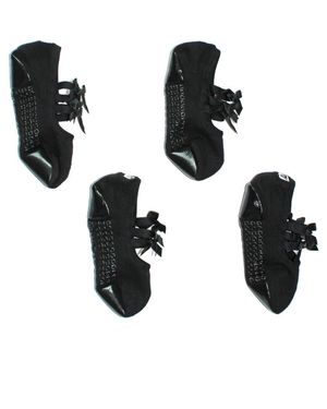Arebesk Ribbon 2-Pack Cotton Blend Gripper Socks - Black