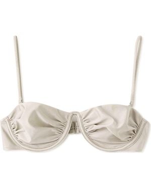 Mango Shiny Bikini Top - Natural