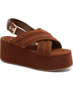 Free People Beach Party Platform Sandal - Brown