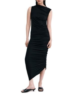 MARCELLA Joan Sleeveless Ruched Cocktail Dress - Black