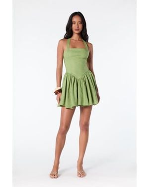 Nicholas Amalie Linen Dress - Green
