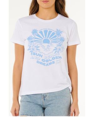 Rip Curl Sun Beams Graphic T-Shirt - Blue